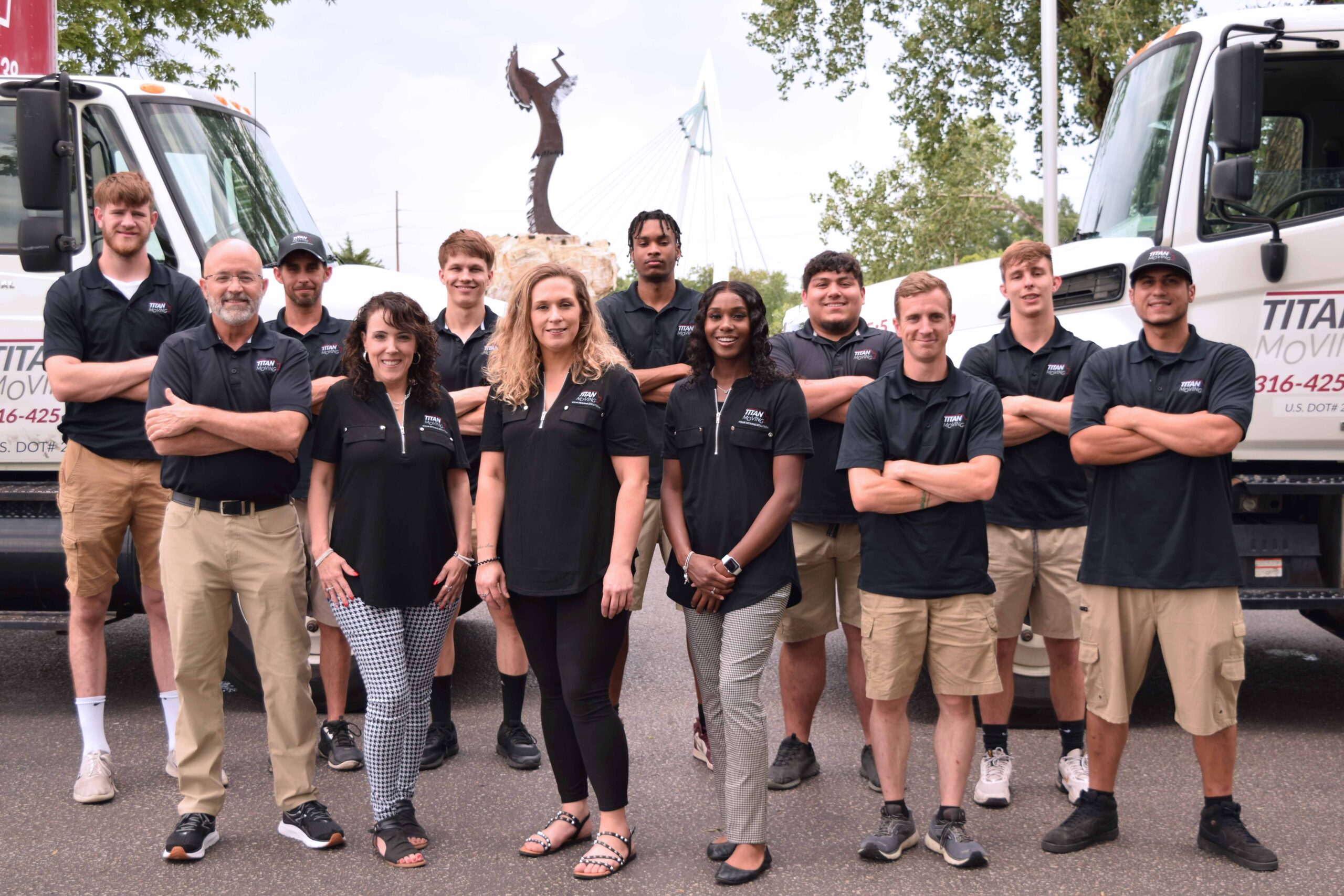 Moving Service Areas map for Titan Moving serving Wichita, Derby, Andover, and Maize KS