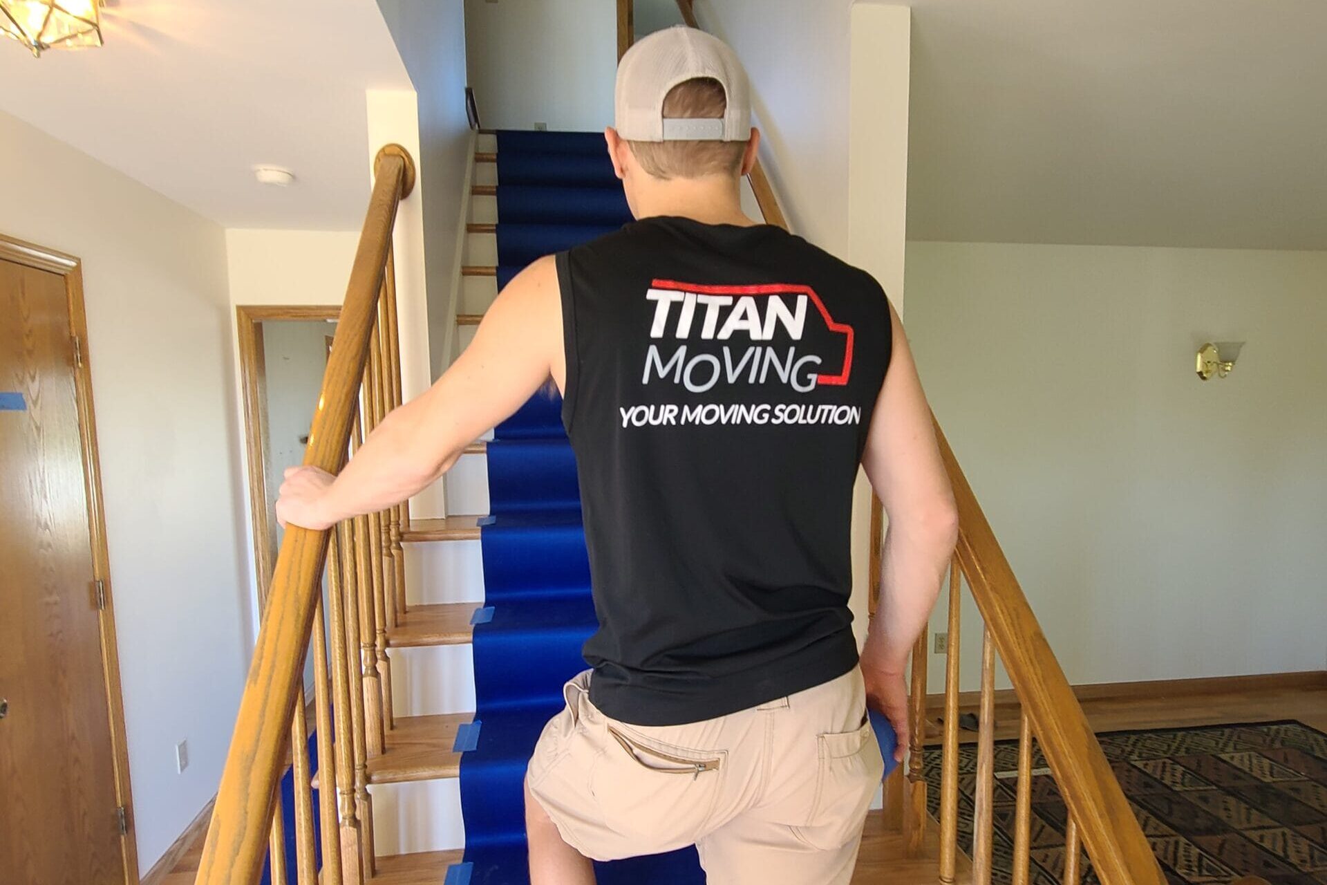 "Professional movers helping a family moving to Wichita."